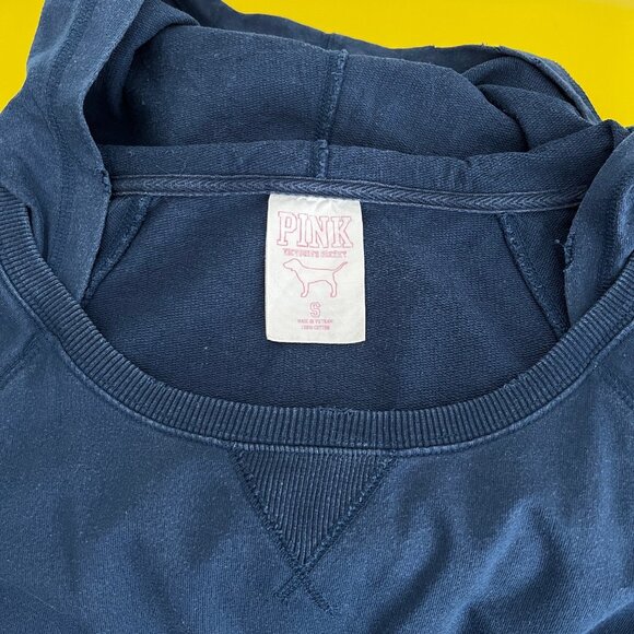 PINK Victoria's Secret French Terry Cloth Swim Cover Up Dress, Navy, Size Small - Picture 9 of 11